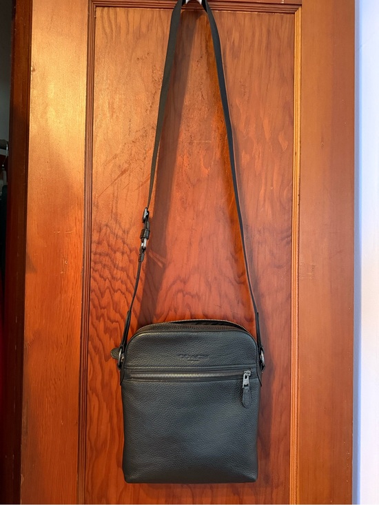 Coach Other - Coach Black Leather Crossbody Bag - Classic Men's Shoulder Bag